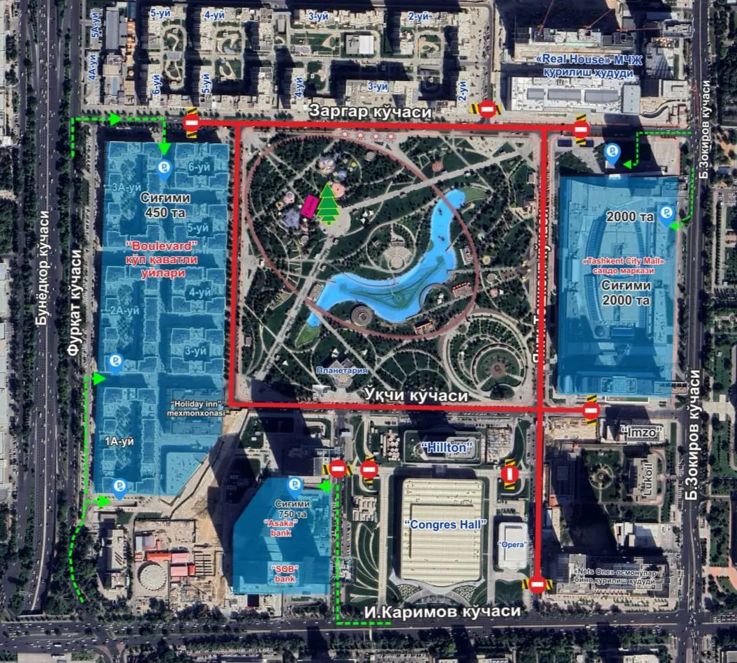 
											
											Tashkent city bog‘ida 25-dekabrdan 10-yanvargacha transport vositalarining harakatlanishiga cheklov kiritildi
											
											