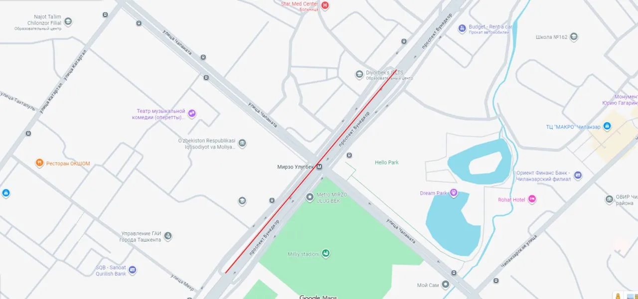 Chilonzorda yo‘lning bir qismi ta’mir sabab vaqtincha yopildi