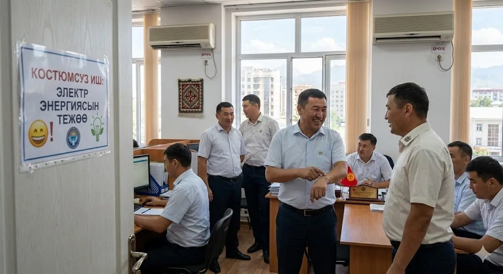 Қирғизистонда амалдорларга ёзда костюмсиз ишлаш тавсия қилинди