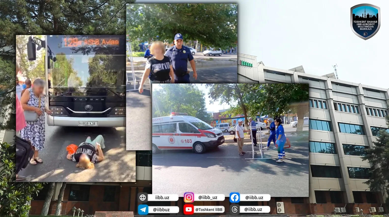 Тошкентда аёл йўлнинг қатнов қисмига ётиб олди