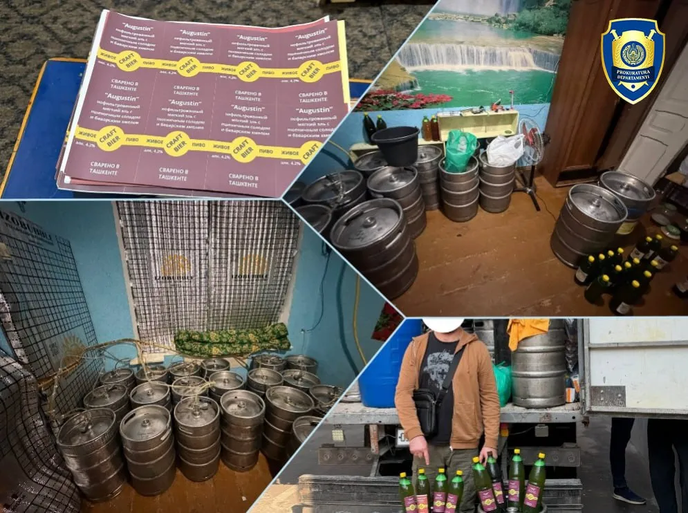 Toşkent şahrida yaşirin pivo işlab çiqariş sexi foş etildi